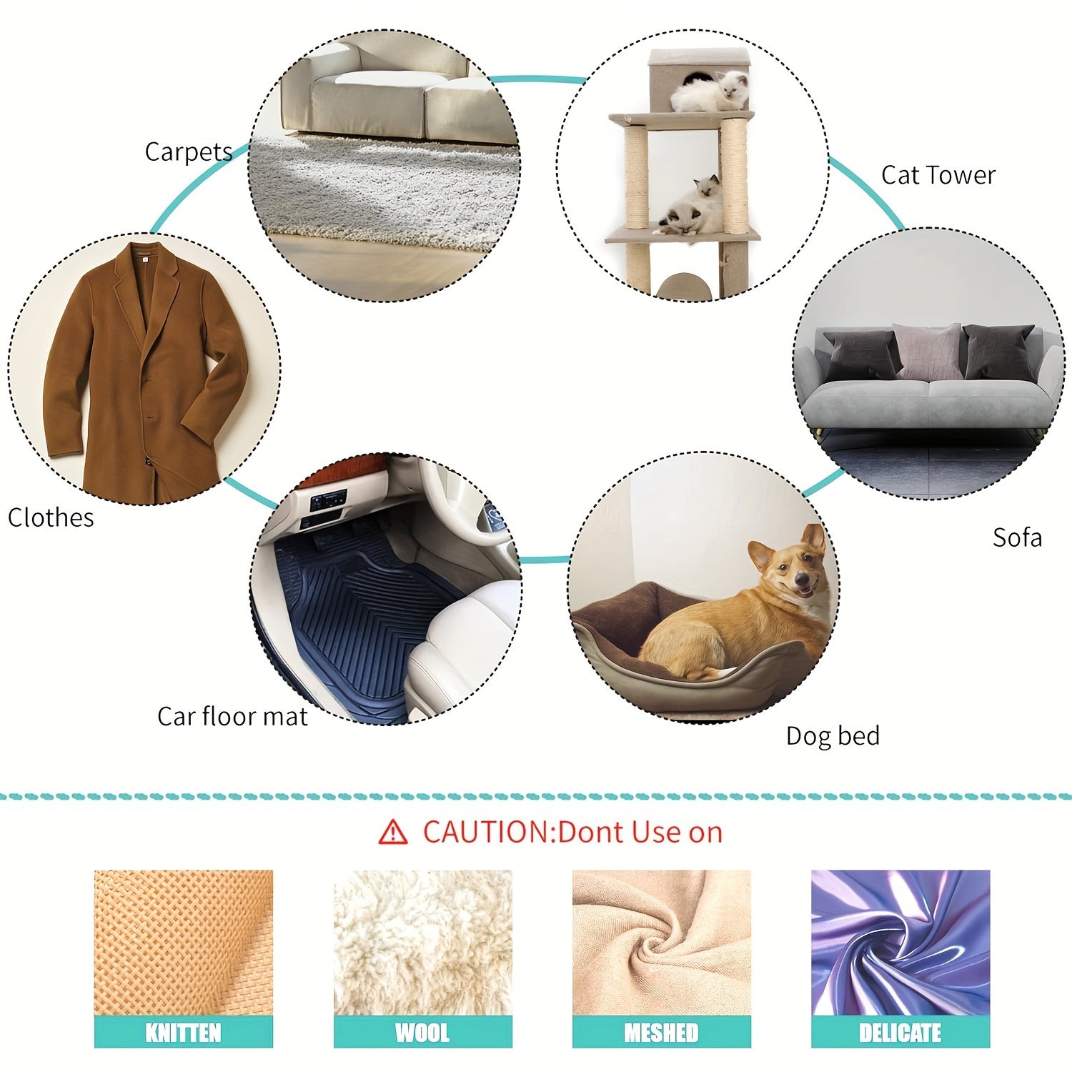 Tierhaarentfernungswerkzeug mit 114,3 cm verstellbarem Griff – Wiederverwendbarer Hunde- und Katzenhaarentferner, ausziehbarer Teppichschaberrechen, batterielos, ideal für Tierbesitzer, Kratzbäume zur Bodenreinigung