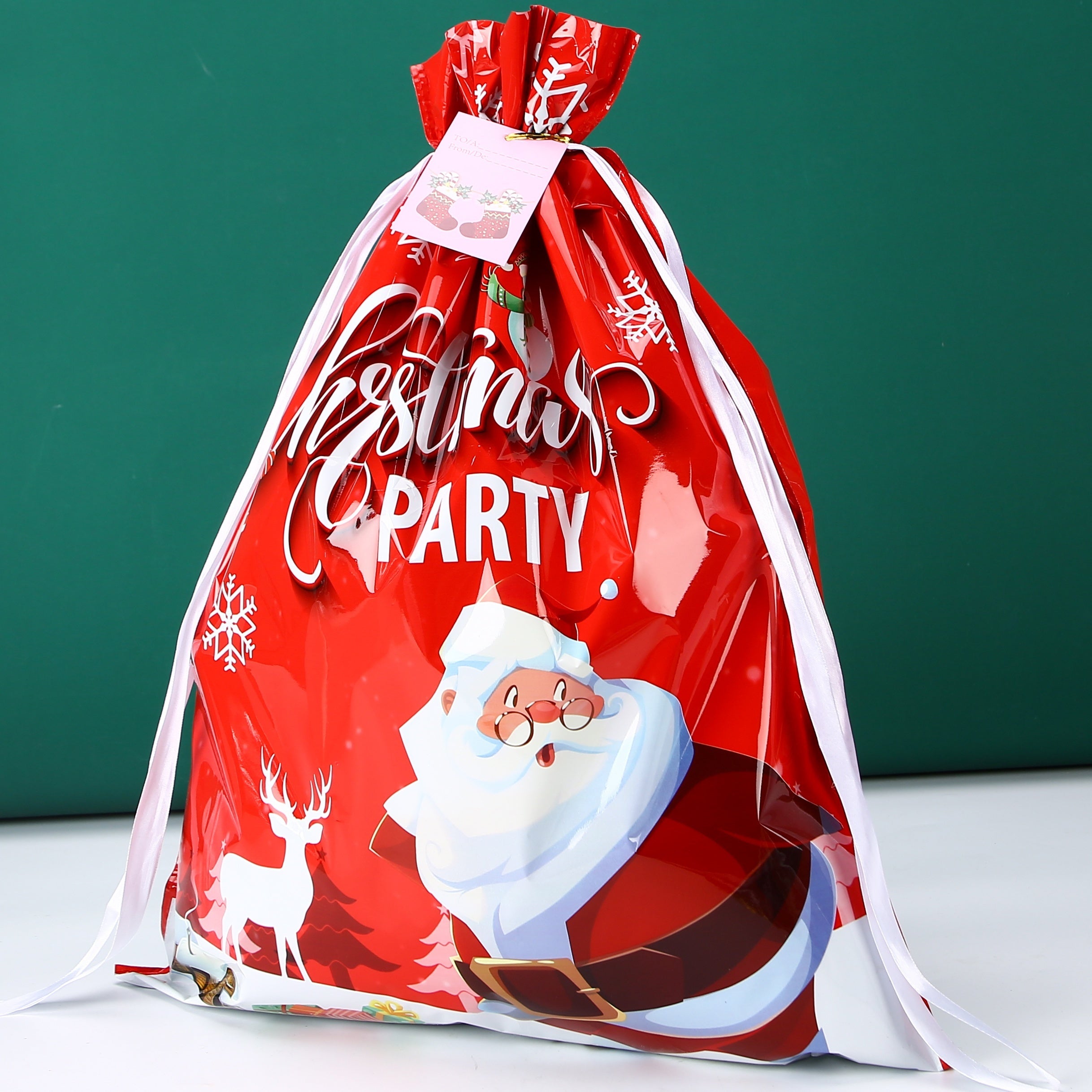 21-teiliges Set mit Weihnachtsgeschenktüten, mit festlichem Design, verschiedene Arten von Geschenkverpackungen, aus Kunststoff.