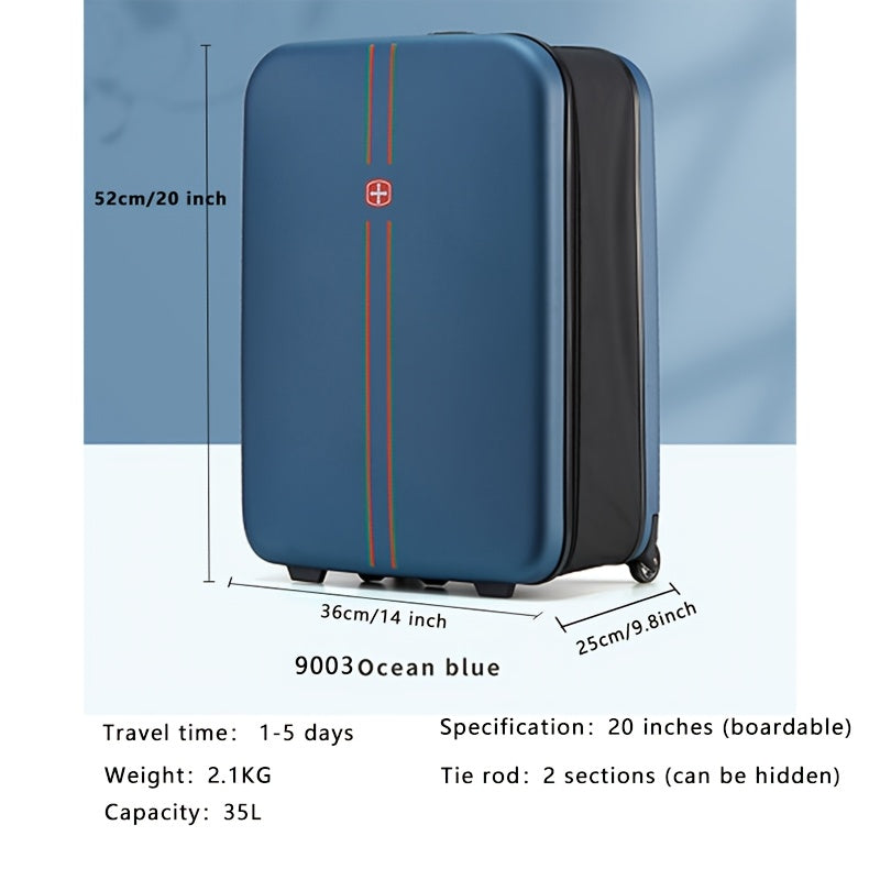 Ein stilvoller und multifunktionaler 20-Zoll-Handgepäckkoffer mit einem Einbahnrad, perfekt für Geschäftsreisen und Reisen.