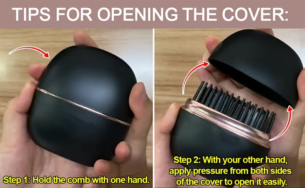 Mini-Haarglätterkamm ohne Kabel für Ponys – tragbar, wiederaufladbar über USB, Ein-Knopf-Bedienung, maximale Temperatur 200 °C/392 °F, ideal zum Stylen von kurzem Haar, Styling-Haar-Accessoire