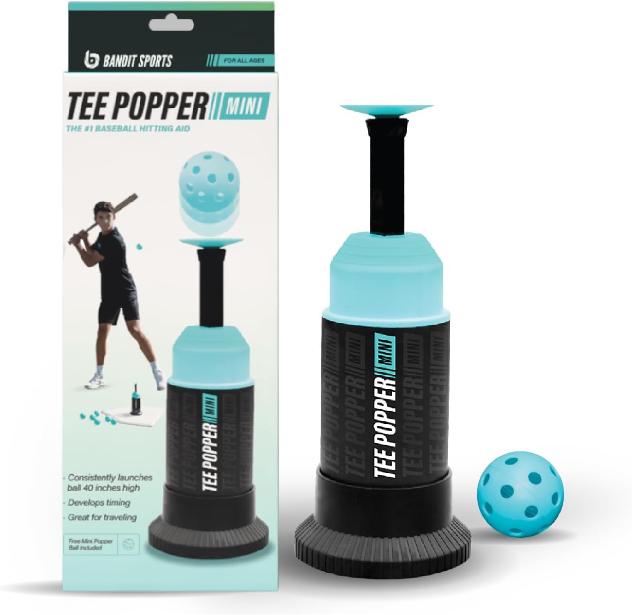 Premium BanditSports Baseball Tee Popper – Strapazierfähiges und langlebiges Batting T-Shirt für perfekte Schwünge