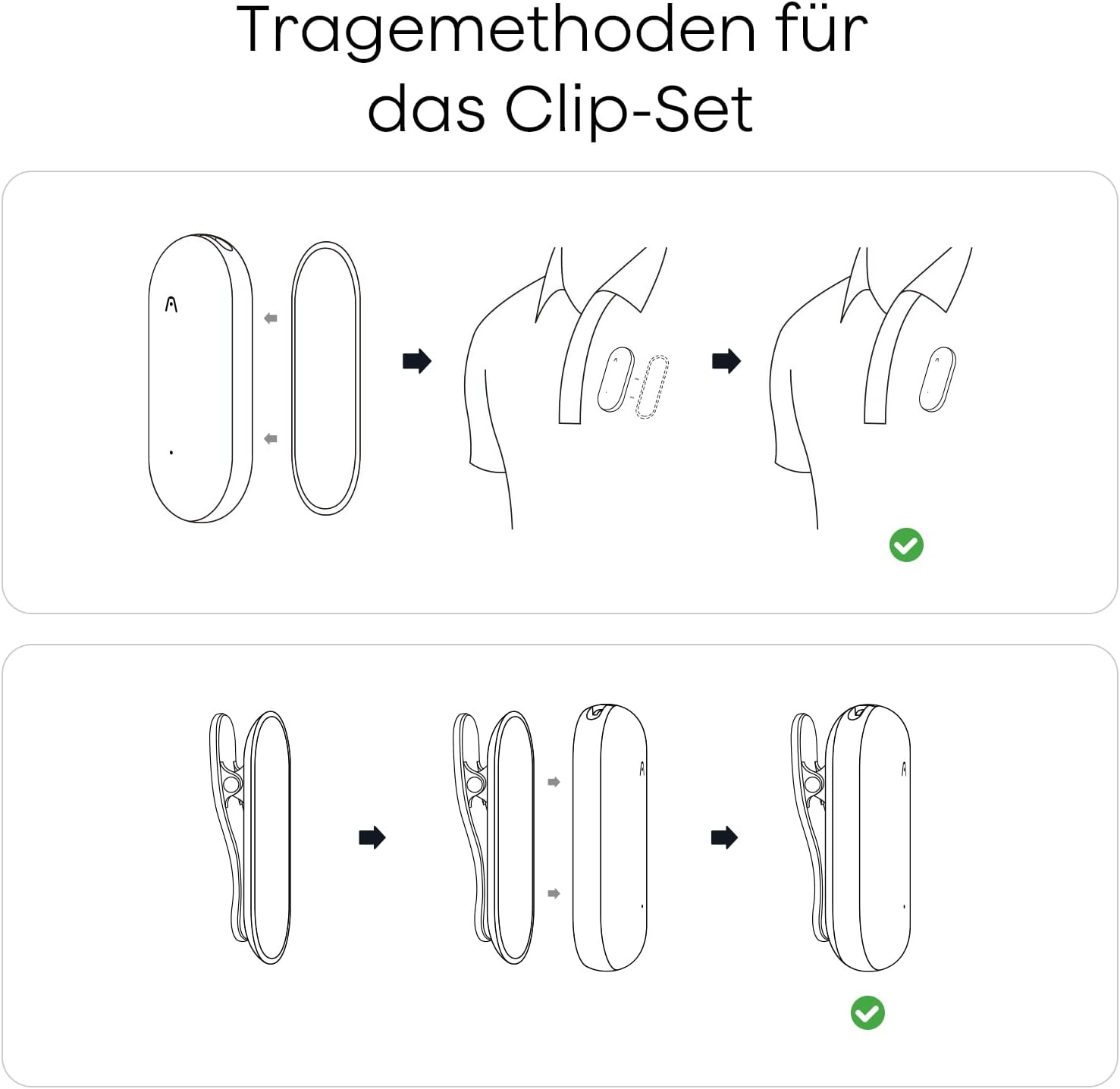 Plaud NotePin Clip- und Pin-Set für NotePin AI Voice Recorder