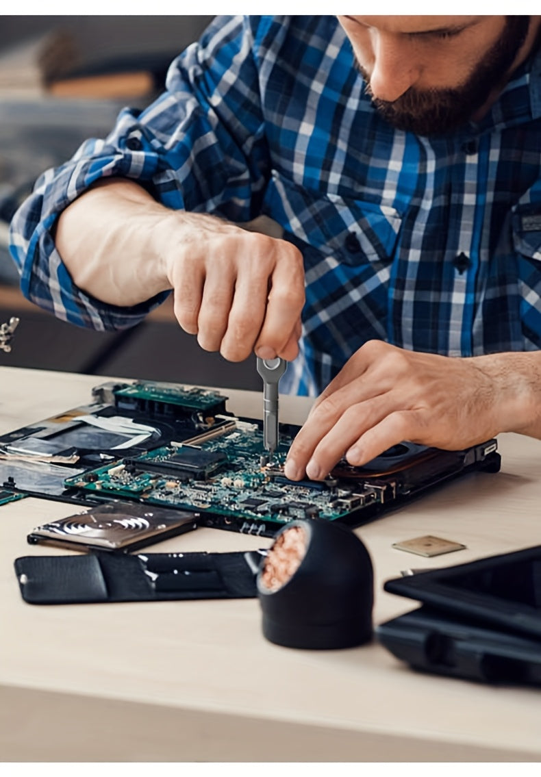 Kompaktes 25-in-1-Ratschenschraubendreher-Set mit Magnet | Abnehmbarer Griff und Präzisionsbits | Für die Reparatur von Telefonen/Uhren/PCs | Heimwerker-Werkzeugset aus Chrom-Vanadium-Stahl | Robustes, tragbares Etui