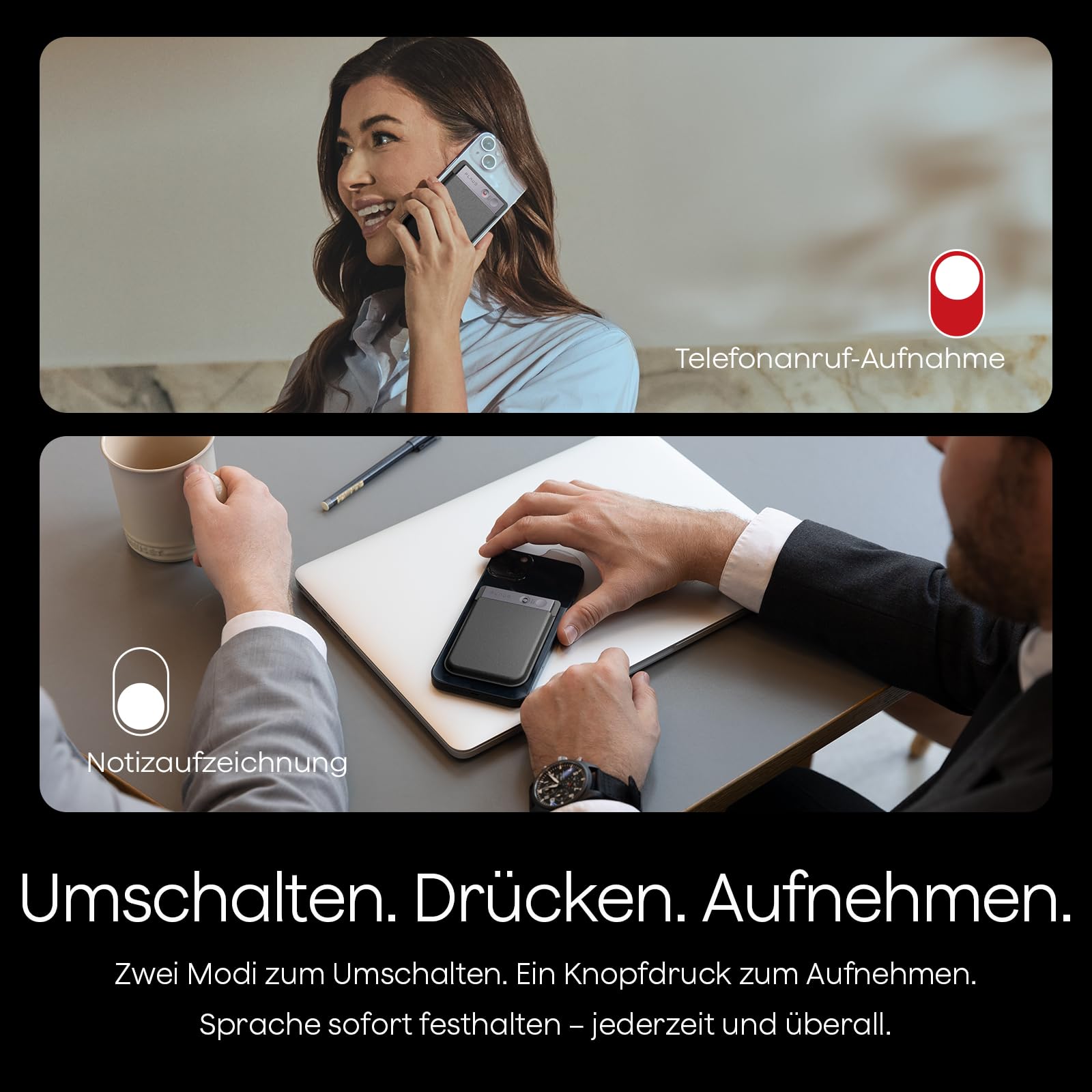 PLAUD NOTE AI Digital Voice Recorder, 64 GB Aufnahmegerät mit ChatGPT