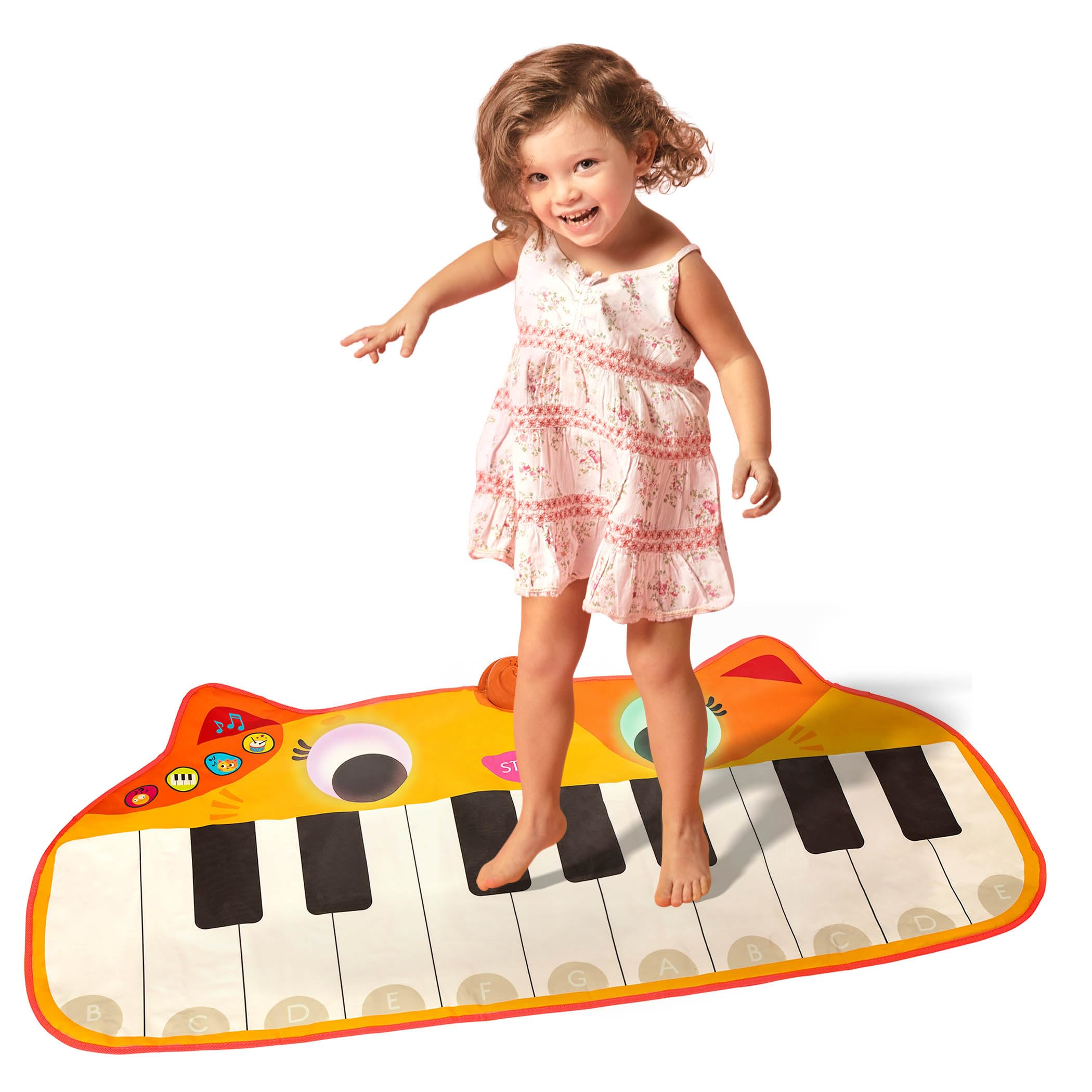 Land of B. Nilpferd-Spielzeug-Keyboard mit Lichtern und Liedern, Klavier, Musikspielzeug, Musikinstrument zum Klavierspielen für Babys und Kinder ab 1 Jahr