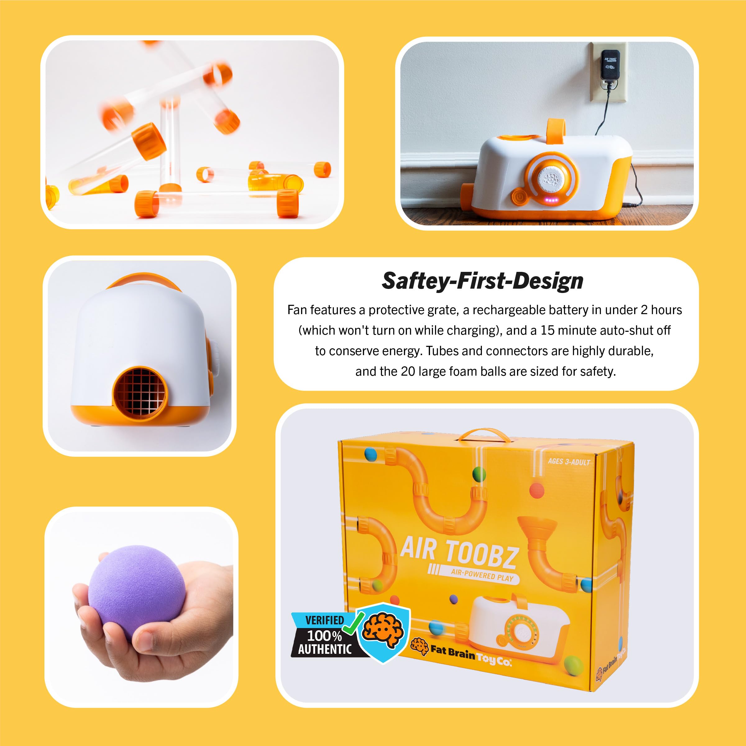 Fat Brain Air Toobz, luftbetriebenes Ball- und Rohrphysikspielzeug
