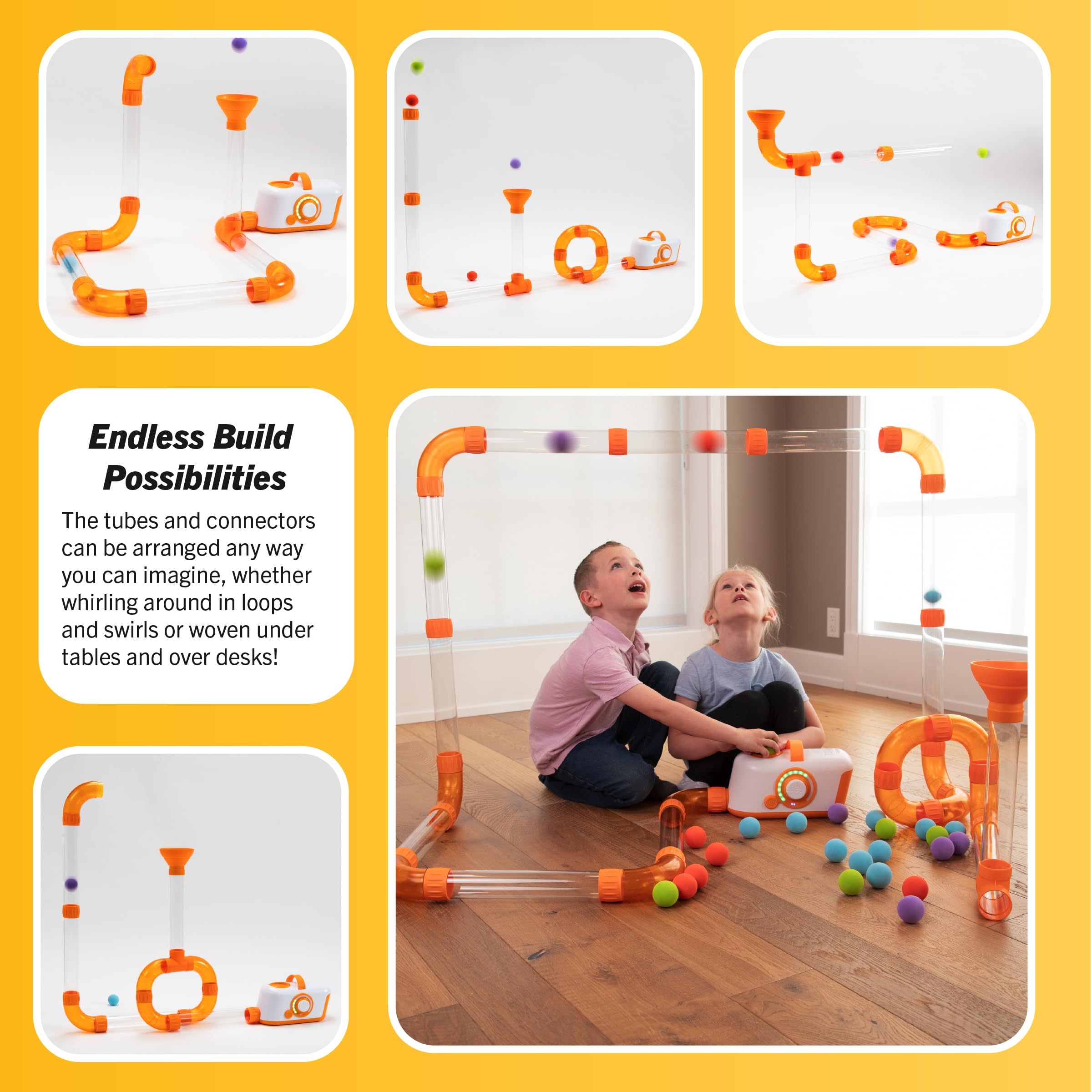 Fat Brain Air Toobz, luftbetriebenes Ball- und Rohrphysikspielzeug