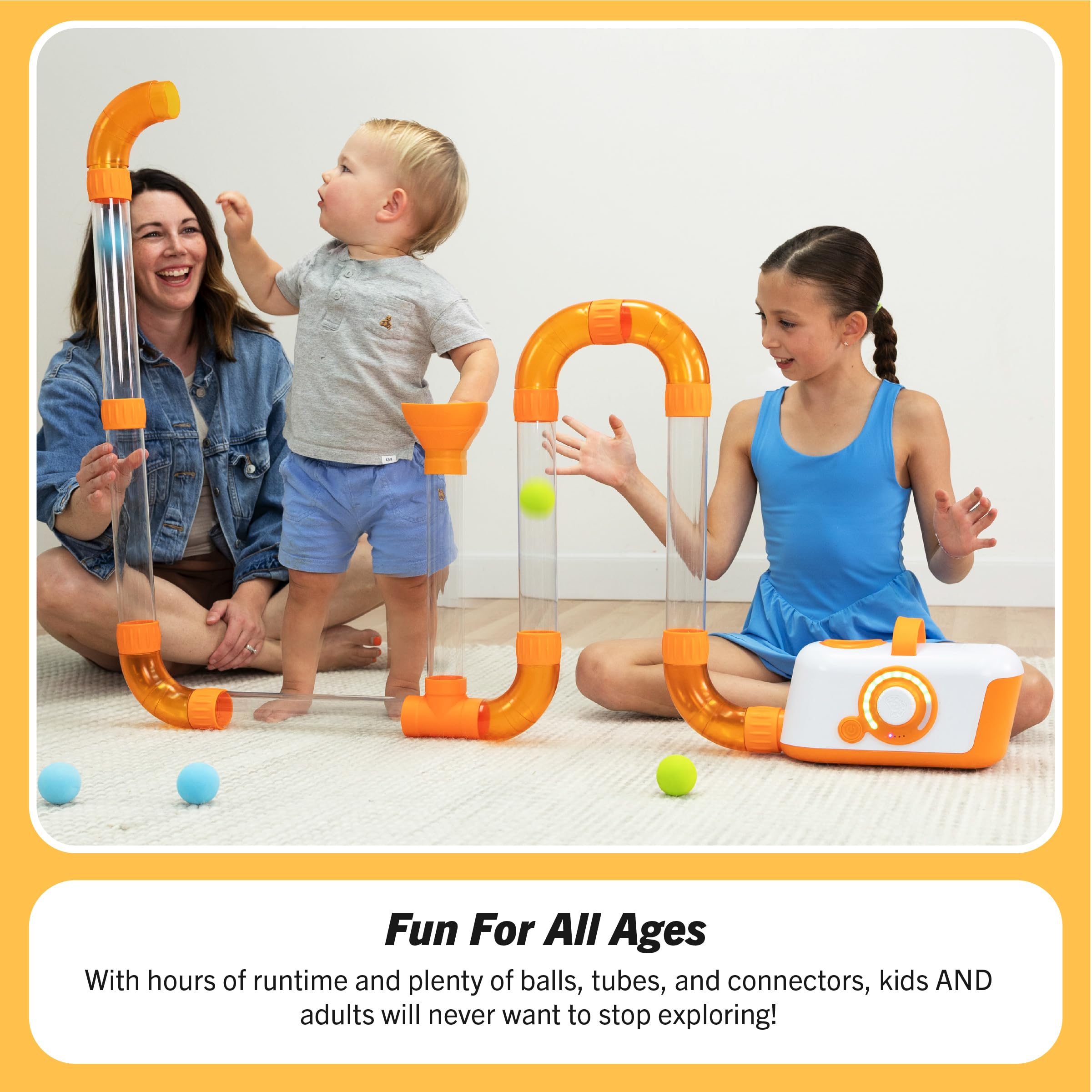 Fat Brain Air Toobz, luftbetriebenes Ball- und Rohrphysikspielzeug