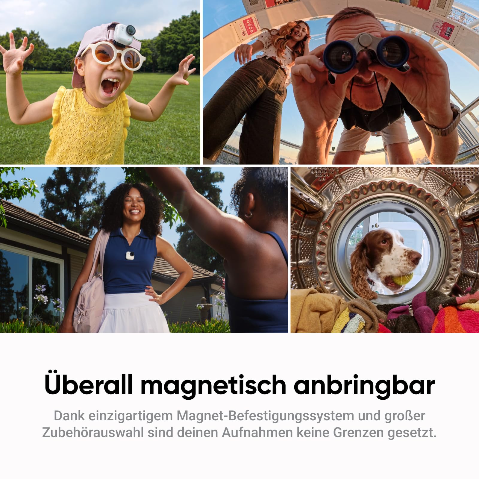 Insta360 GO Ultra Night Black - Mini caméra 4K mains libres, légère et mobile, idéale en basse lumière, partout, stabilisation FlowState, autonomie de 200 min, étanche à 10 m, idéale pour le vélo et la course à pied