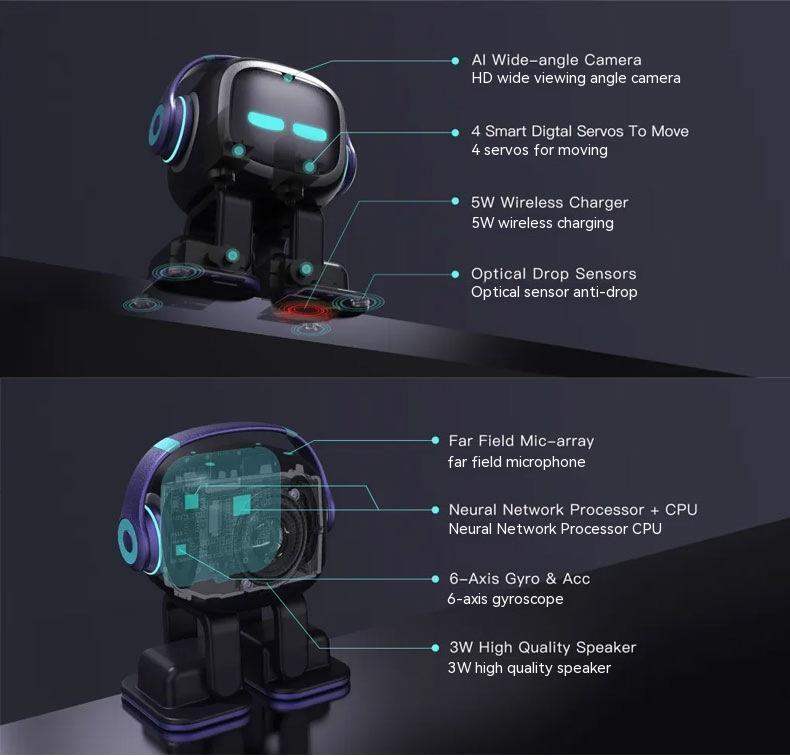 Roboter Spielzeug, Desktop Stimme, Anerkennung Emotion Ai, Kommunikation, Intelligente Kinder Begleiten, Interaktive Elektronische Haustier