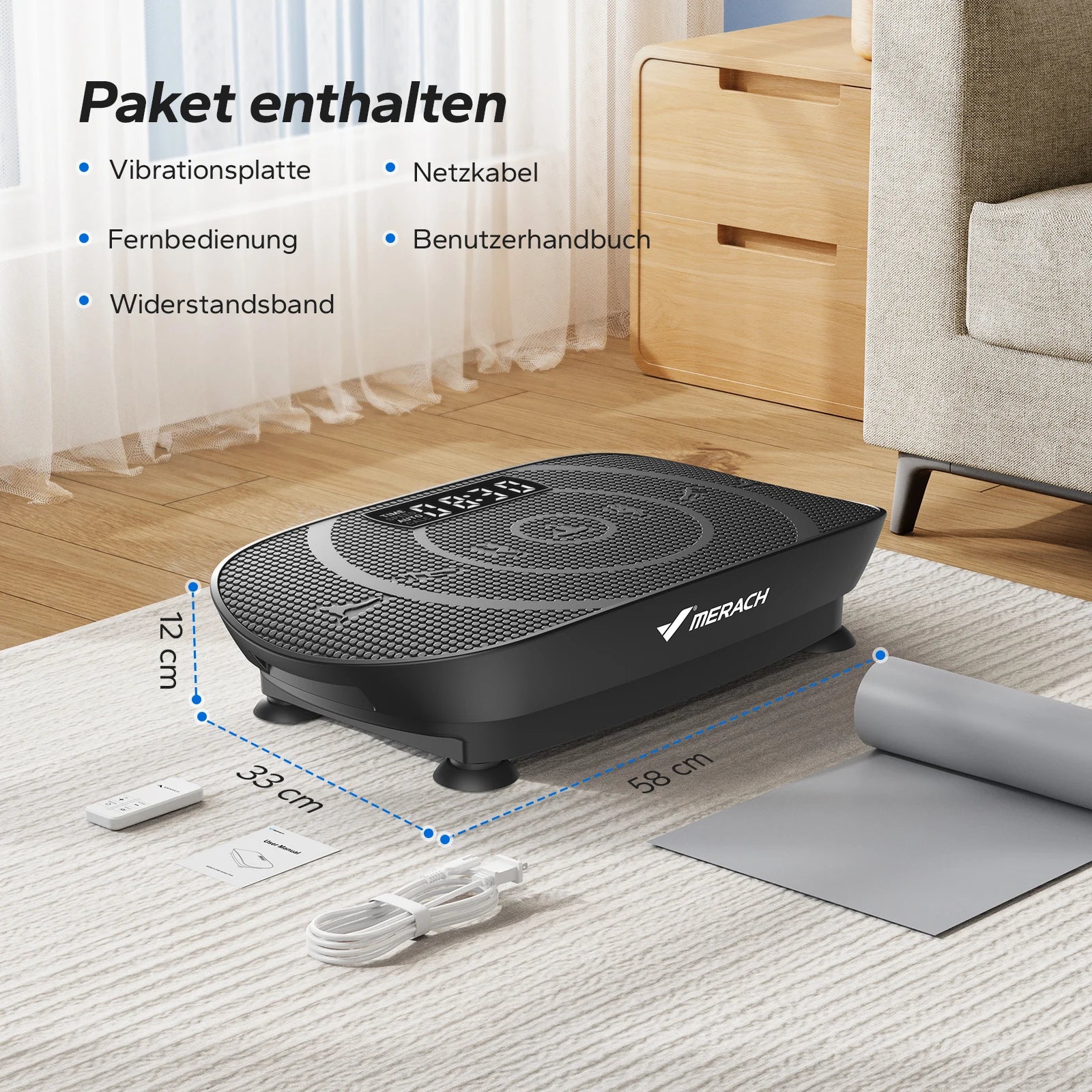 MERACH Vibrationsplatte für Ganzkörpermassage