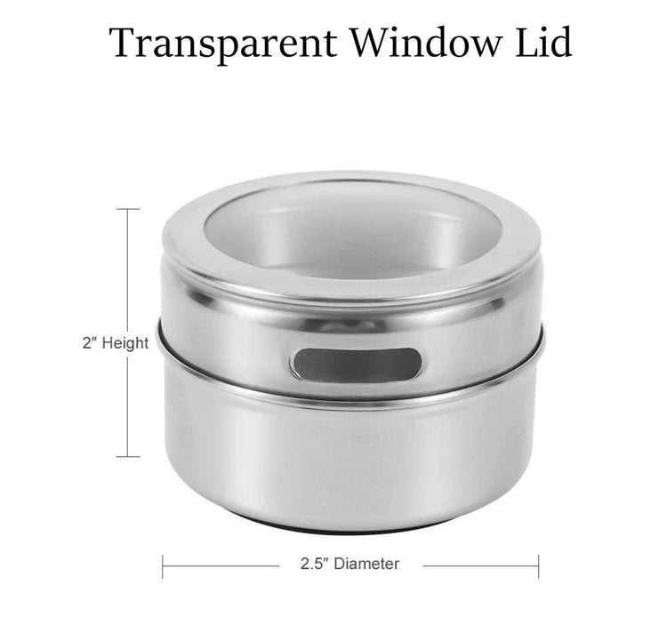 LMETJMA Magnetische Gewürzgläser mit Wandhalterung