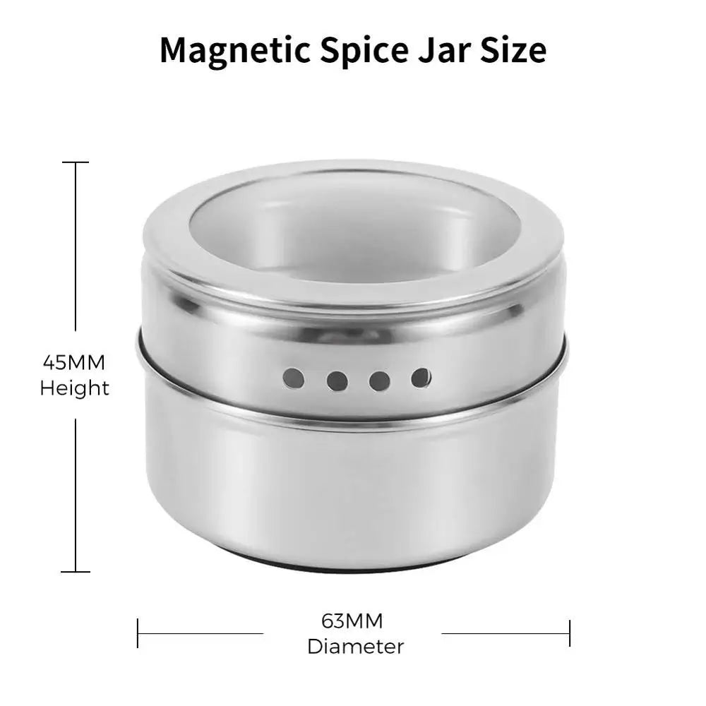 LMETJMA Magnetische Gewürzgläser mit Wandhalterung