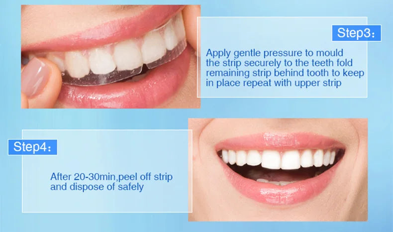 3D Weiße Zähne Whitestrips, Luxe Professionelle Wirkung, Original Mundhygiene Zahn, Zahnaufhellungsstreifen