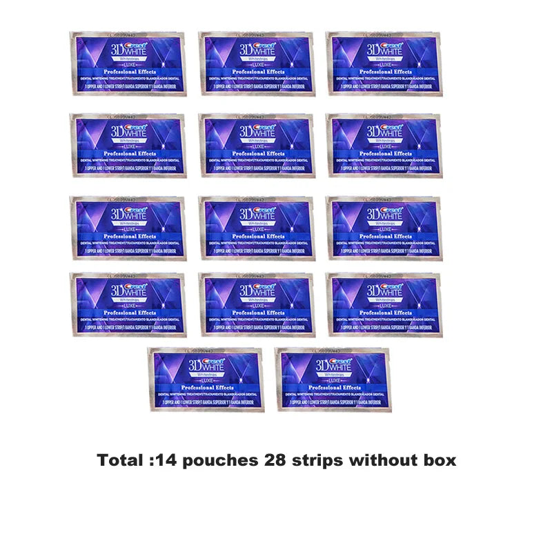 3D Weiße Zähne Whitestrips, Luxe Professionelle Wirkung, Original Mundhygiene Zahn, Zahnaufhellungsstreifen