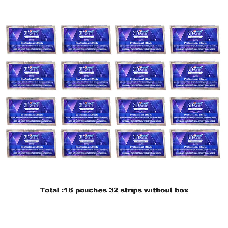 3D Weiße Zähne Whitestrips, Luxe Professionelle Wirkung, Original Mundhygiene Zahn, Zahnaufhellungsstreifen
