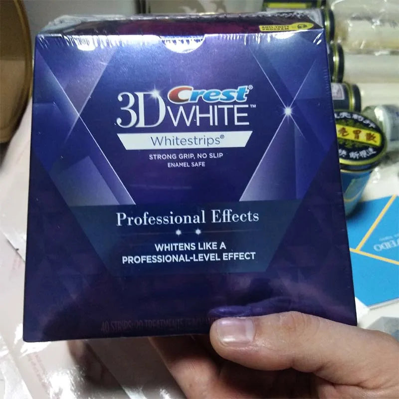 3D Weiße Zähne Whitestrips, Luxe Professionelle Wirkung, Original Mundhygiene Zahn, Zahnaufhellungsstreifen