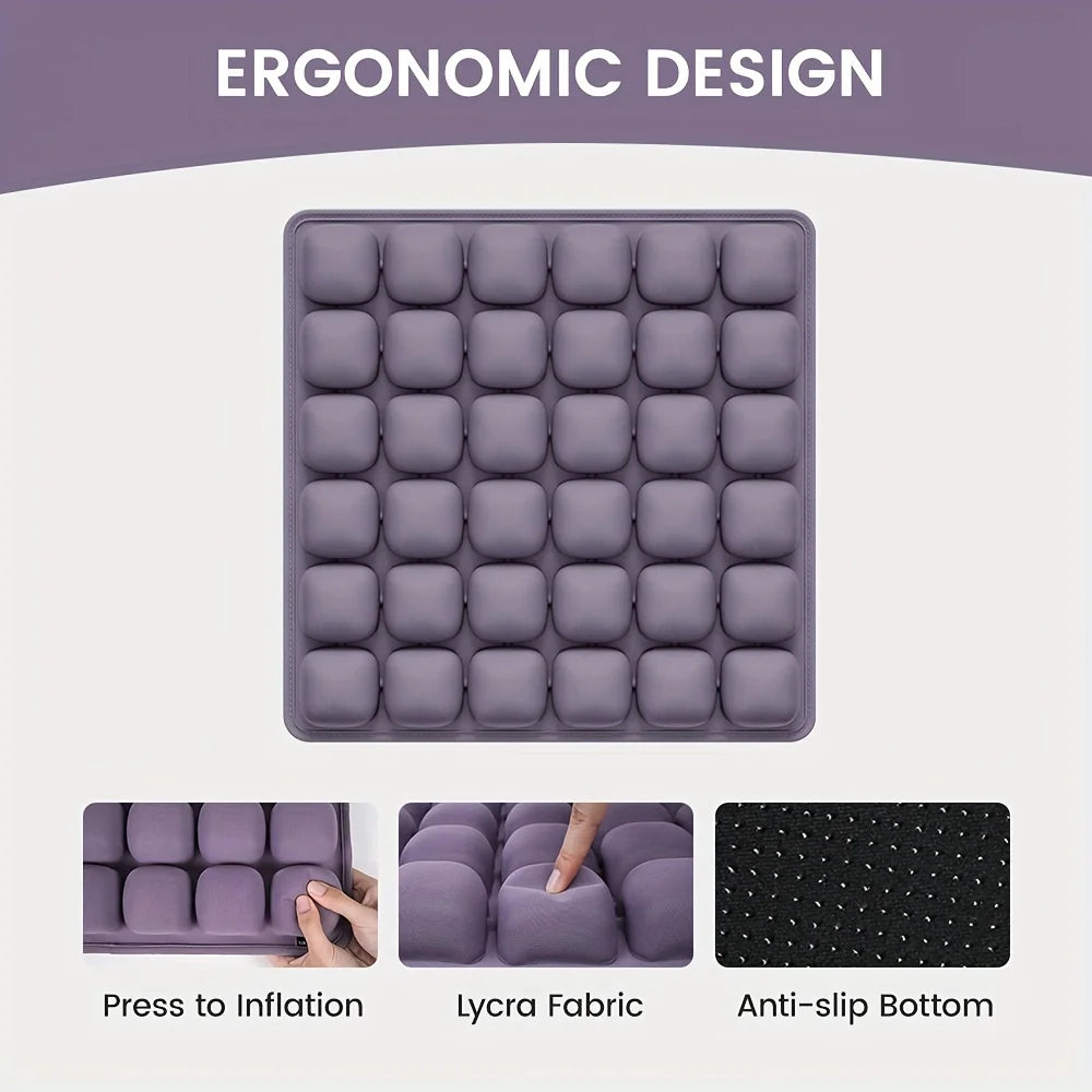 Air Bags Travel Cushion Lightweight Breathable Travel Seat Cushion High Rebound Pressure Portable 3D Air Cell Seat Cushion Decor