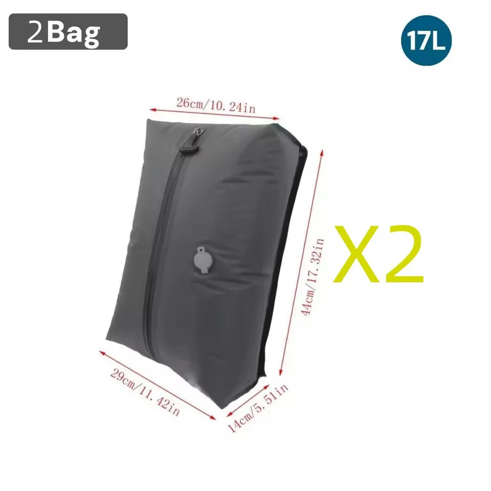 17L Vakuum-Kompressionsbeutel mit Luftpumpe, wiederverwendbare Aufbewahrungstasche für Kleidung, Reise-Kompressionsrucksack, Gepäcktasche