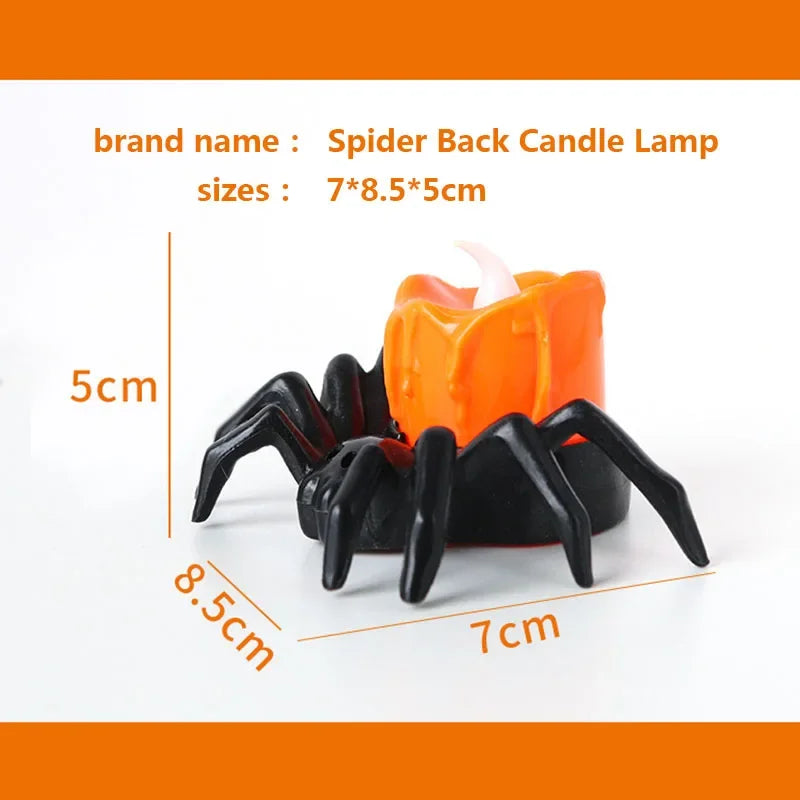 1 STÜCKE Halloween Dekorationen LED Kerze Licht, Kunststoff Spinne Kürbis Lampe, für Home Bar, Spukhaus Halloween Party Decor