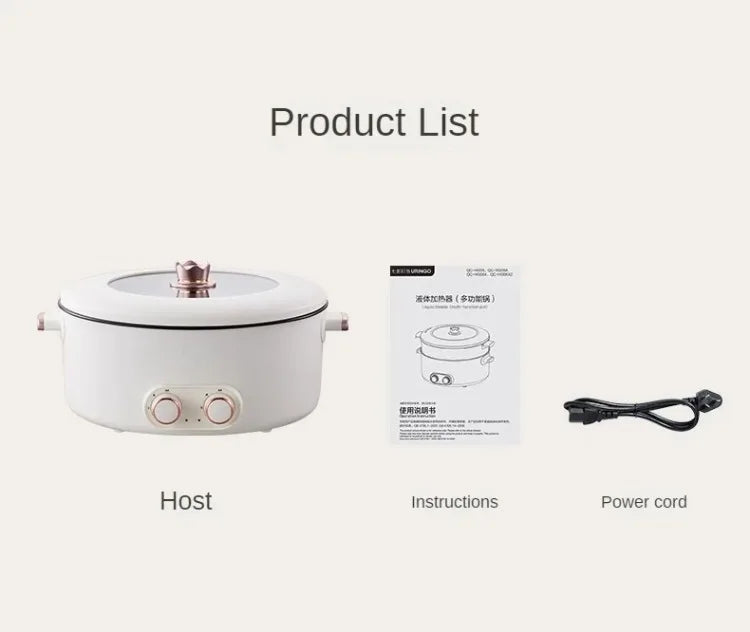 6L Elektrischer Hot Pot mit vier Kochstellen, 2000W, mehrere Temperaturen, 4 Fächer, Antihaftbeschichtung, Sicherheitsabschaltung, für den gemeinsamen Gebrauch zu Hause mit der Familie