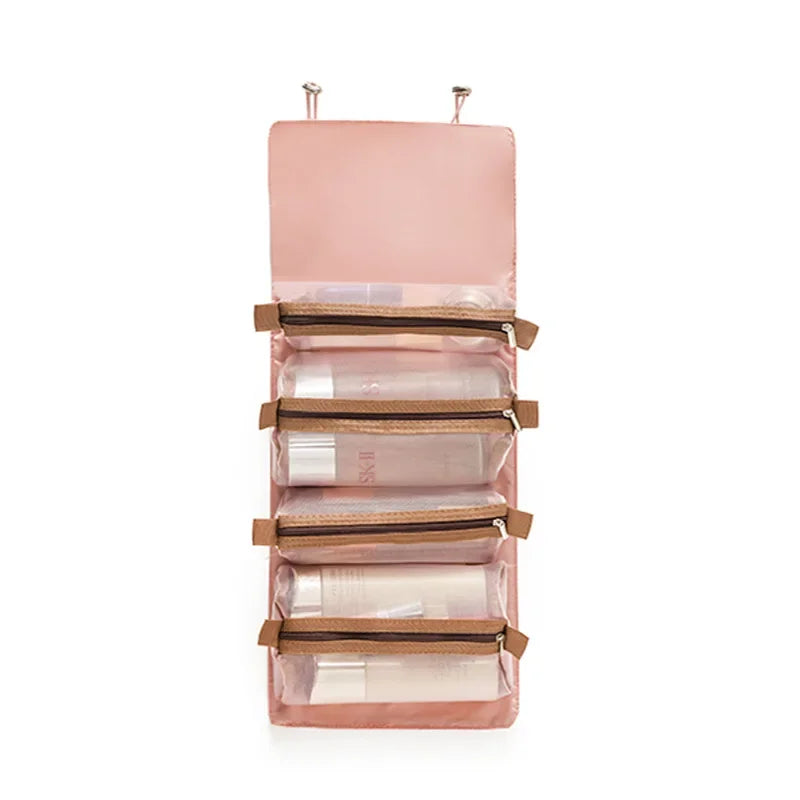 Abnehmbare Kosmetiktasche, tragbar, große Kapazität, 4-in-1-Make-up-Taschen, tragbar, faltbar, Reise-Kosmetik-Aufbewahrungs-Kulturtasche