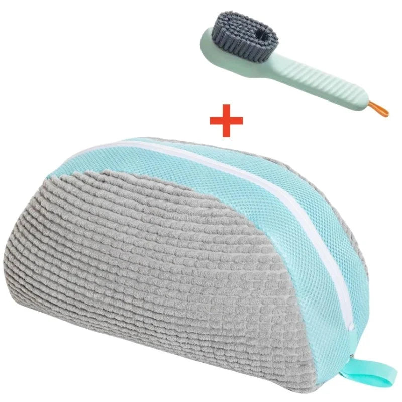 1/2/4-teiliger Schuhwaschbeutel mit flüssigem Schuhbürsten-Set
