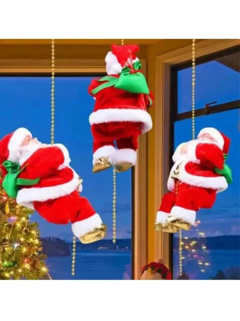 Elektrische Santa Claus Klettern Seil Leiter Mit Musik Santa Musical Spielzeug Für Weihnachten Baum Wohnkultur Geschenke Für Jungen Und Mädchen