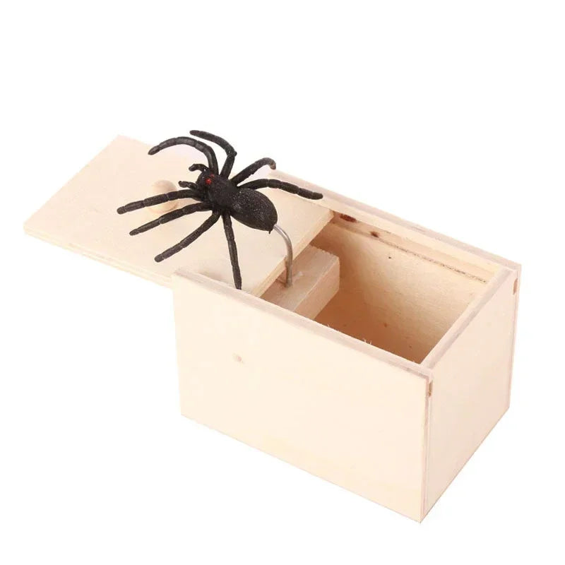Trick Spider, Lustige Schreckensbox, Versteckte Holzbox, Hochwertiger Streich Holz Schreckensbox, Lustiges Spiel, Streich Trick Freund Bürospielzeug