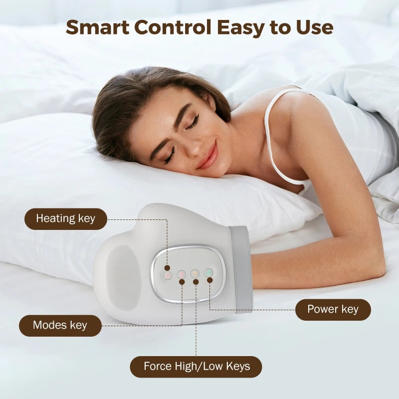 5-stufiges elektrisches Handmassagegerät, Heißkompressen-Massagegerät, Luftkompressions-Vibrationsmassage zur Linderung von Finger- und Handflächenermüdung