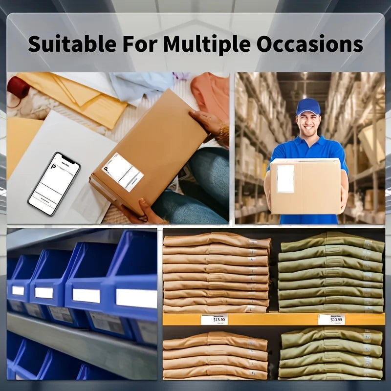 Bluetooth-HD-Drucker D100, Schwarz, tragbarer Thermo-Etikettendrucker für kleine Versandetiketten, kompatibel mit iPhone, Android, Mac, Windows