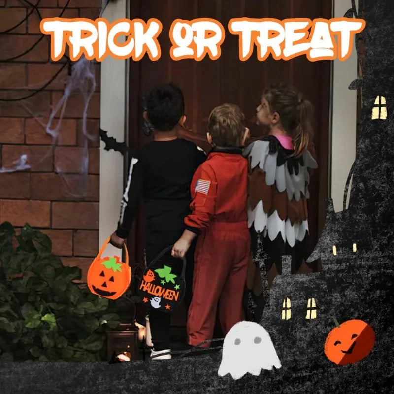 Halloween-Süßigkeitsbeutel, 2 Stück Halloween Süßigkeiten Tasche, Halloween Kürbis Tasche,