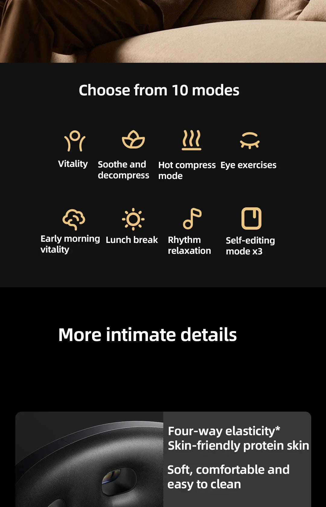 Xiaomi Mijia Smart Eye Massager Hot Compress Zone Massage Lindert Müdigkeit Augenpflegeinstrument Arbeit mit der Mi Home App