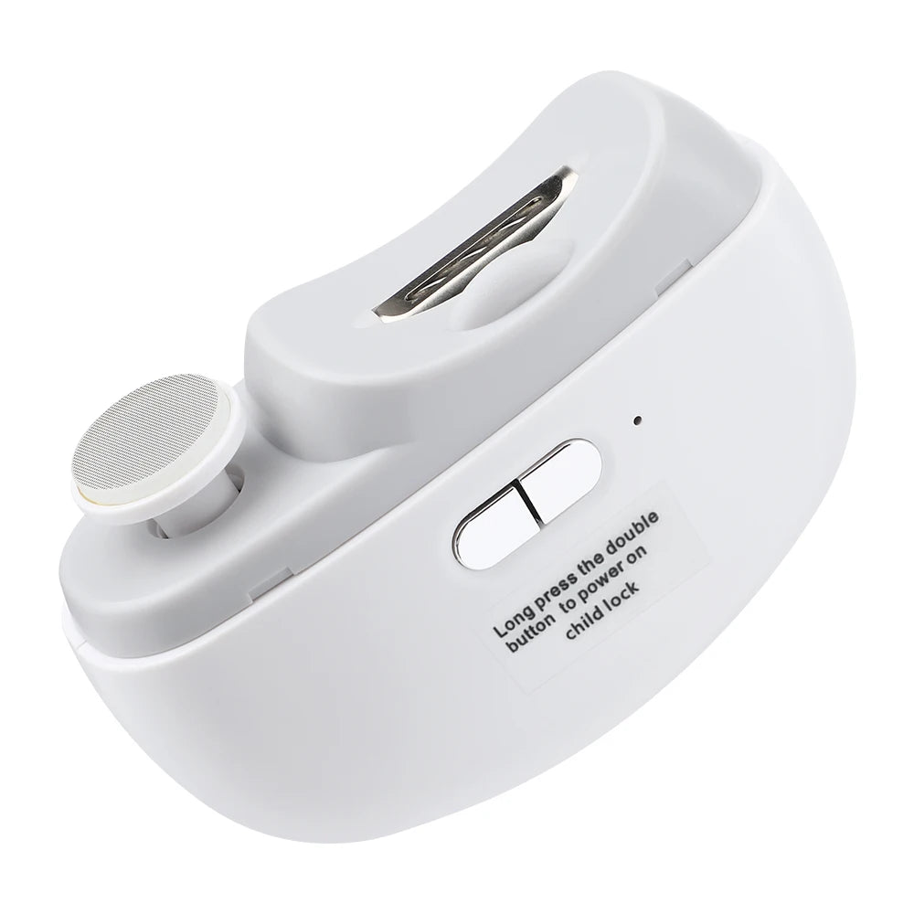 Elektrischer Nagelknipser, automatischer Aniküre-Trimmer mit Licht, für Erwachsene, Baby, Fingernagel, Zehenschere, Pediküre, Polieren, Nagelschneider