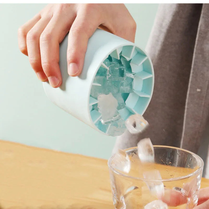 Silikon-Eiswürfelform, runder Eiskübel, Sommer, selbstgemacht, DIY, Kühlschrank, Einfrieren, Eismaschine, kreative Eiswürfelform, Barzubehör