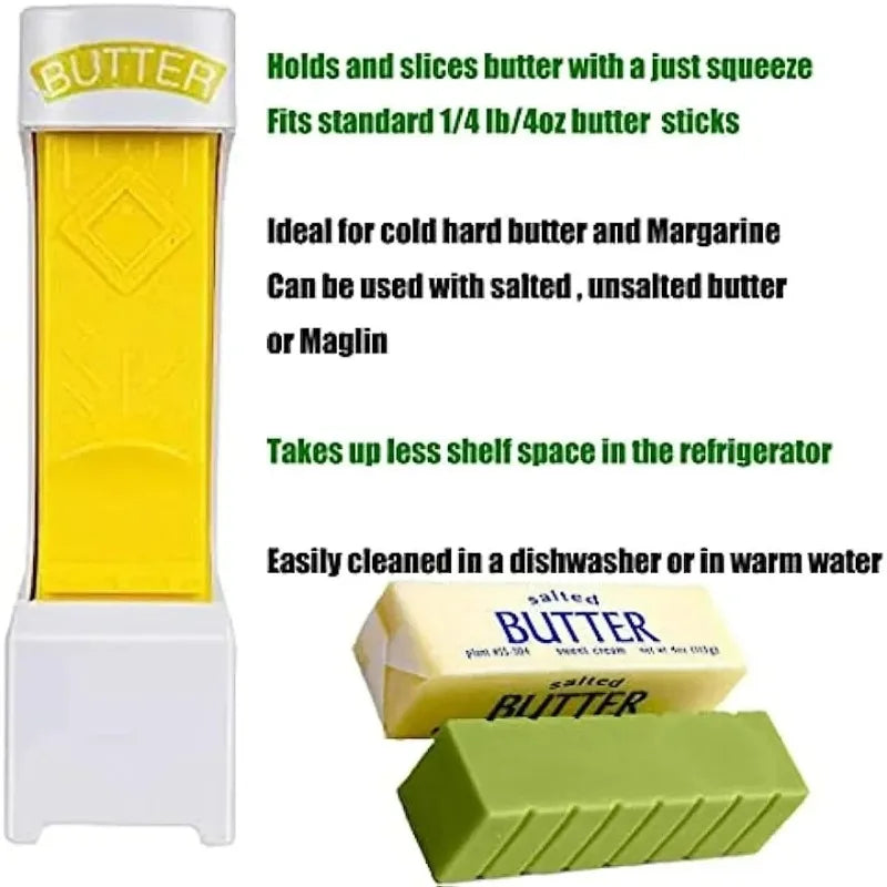 Tragbarer Butterschneider, Käsehobel, Quetschspender