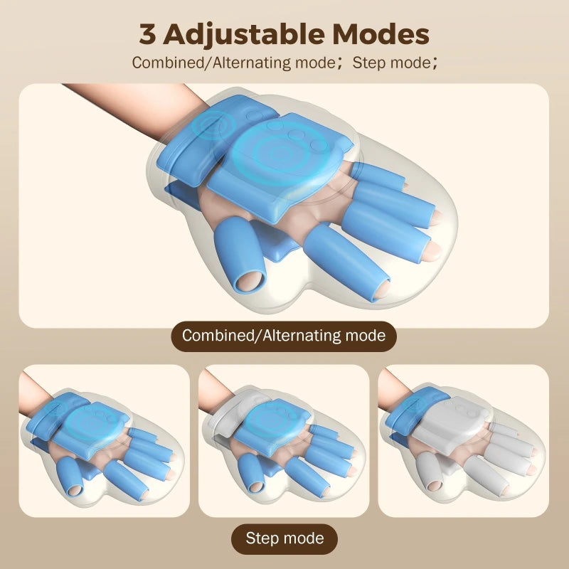 5-stufiges elektrisches Handmassagegerät, Heißkompressen-Massagegerät, Luftkompressions-Vibrationsmassage zur Linderung von Finger- und Handflächenermüdung
