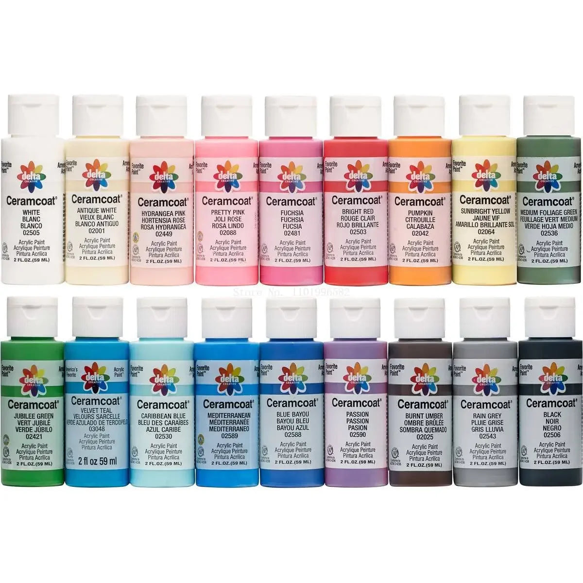 59 ml 16/18 Farben/Set, mattes Acrylpigment auf Wasserbasis, DIY, kreative Modellierung, Aromatherapie, Gips-/Tonarbeiten, Farbfarbe
