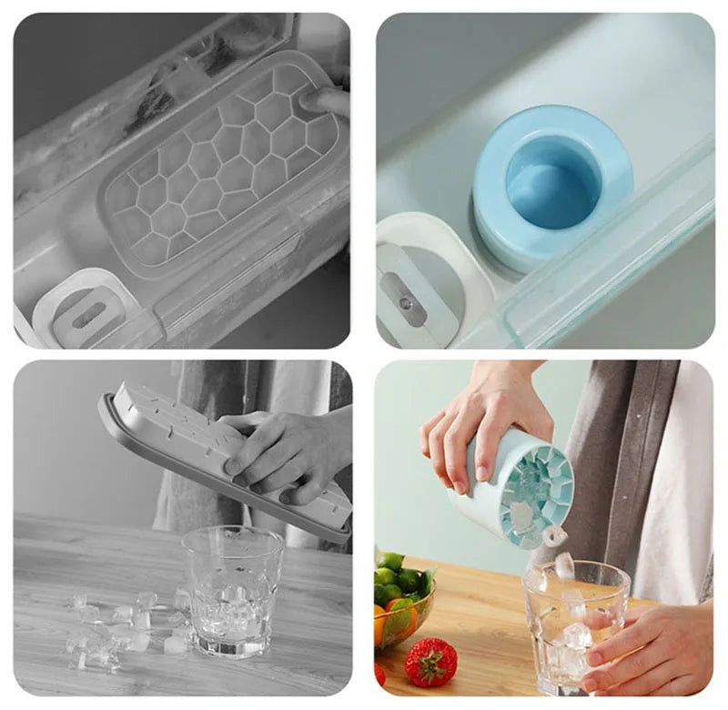 Silikon-Eiswürfelform, runder Eiskübel, Sommer, selbstgemacht, DIY, Kühlschrank, Einfrieren, Eismaschine, kreative Eiswürfelform, Barzubehör