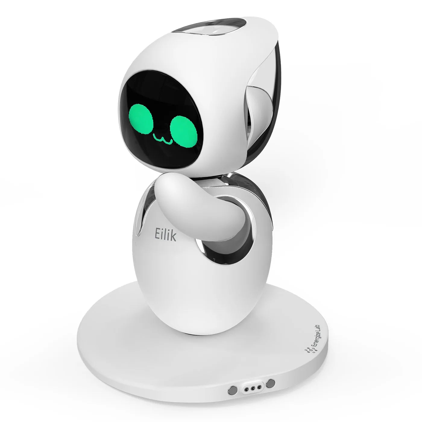 Eilik Chrome Silver – Interaktives Touch-Schreibtischspielzeug, süße Roboter-Haustiere mit vielen Emotionen. Lustige Animationen, Minispiele