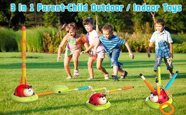 4 Arten Marienkäfer, Multifunktions-Trainingsgerät, Ferrule Jump Rocket Launcher, Spielzeug, Sport Unterhaltung, Spiel Outdoor Educational