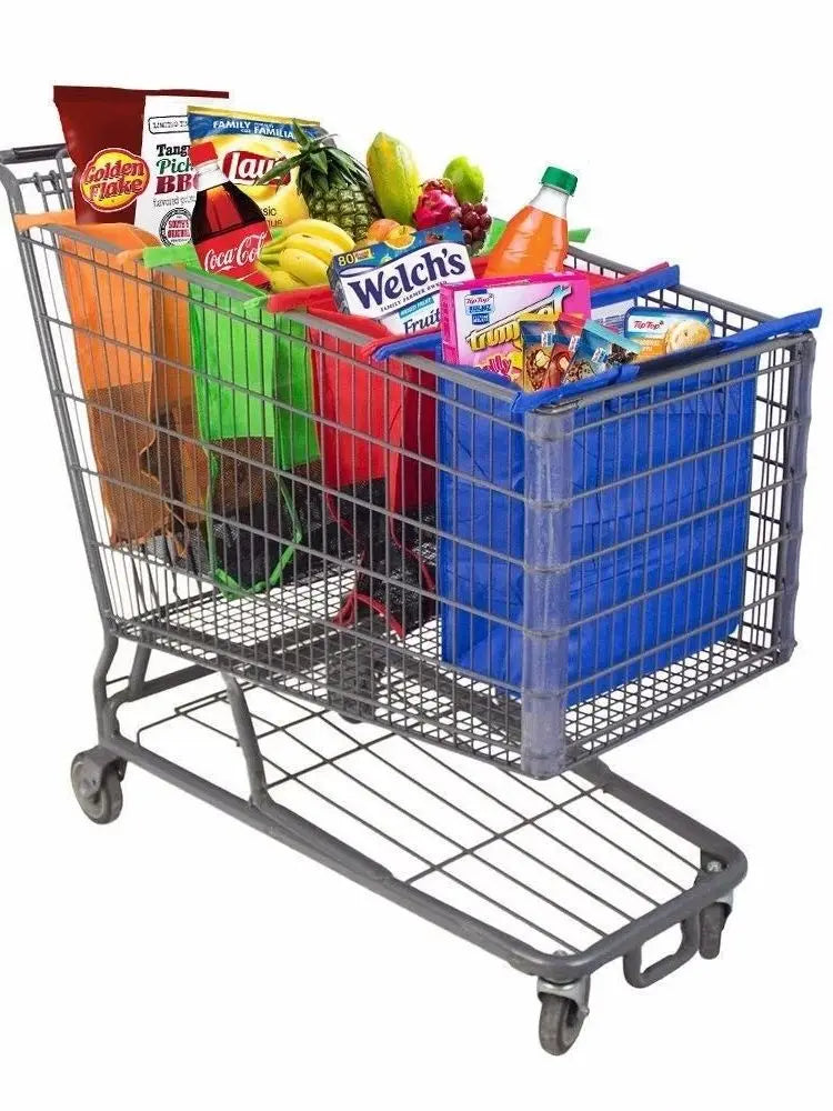 4 teile/satz faltbare Wagen Trolley Supermarkt Einkaufstaschen wieder verwendbare umwelt freundliche Lebensmittel geschäft Handtasche Vlies Einkaufstasche