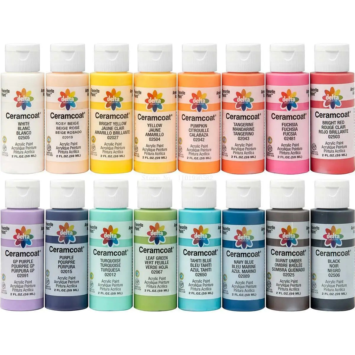 59 ml 16/18 Farben/Set, mattes Acrylpigment auf Wasserbasis, DIY, kreative Modellierung, Aromatherapie, Gips-/Tonarbeiten, Farbfarbe
