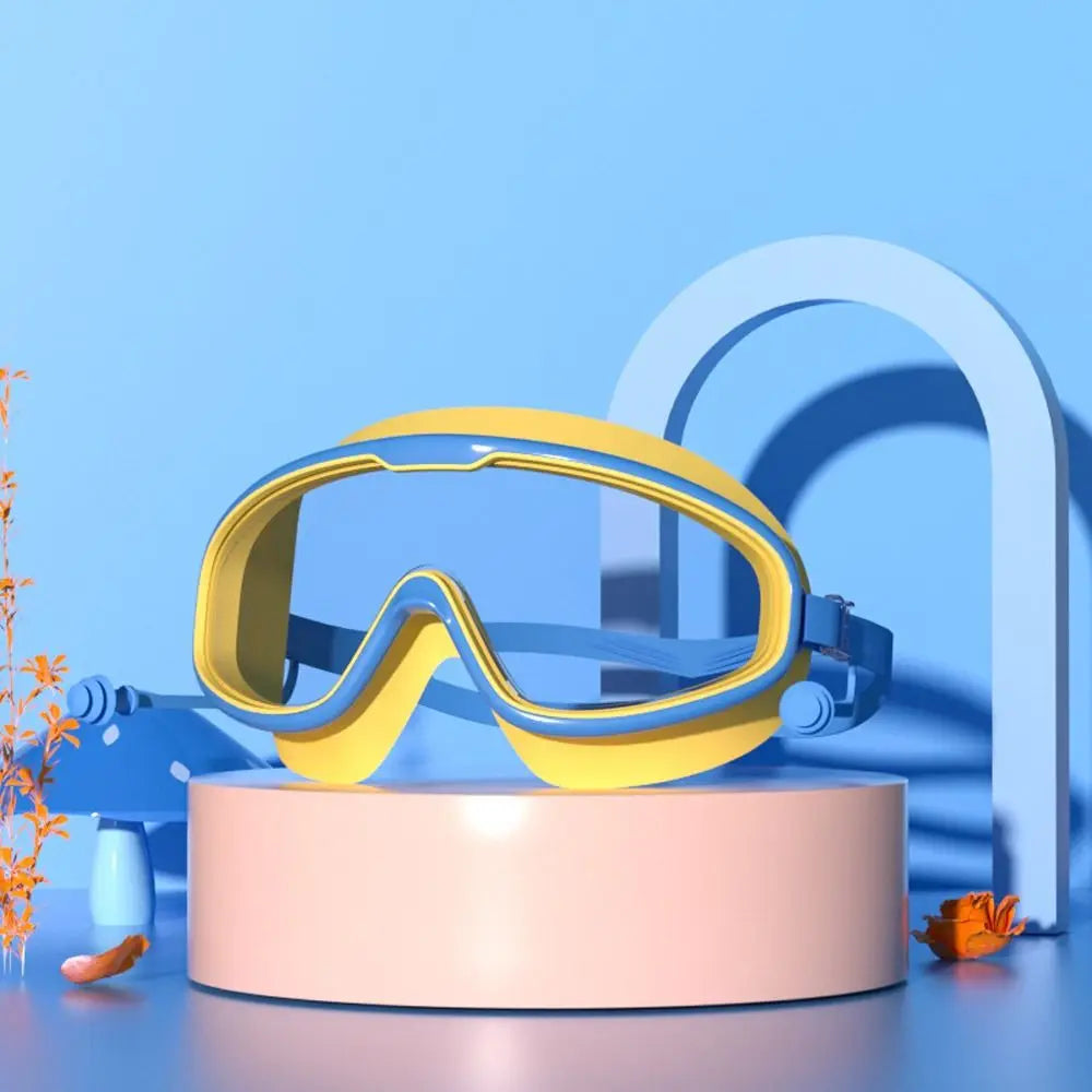 Schwimmbrille für Kinder im Alter von 3–15 Jahren, beschlagfrei, auslaufsicher, transparent, für Jungen und Mädchen, für Pool und Strand