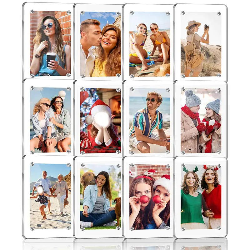 1/3/4 Zoll Acryl-Fotorahmen, Acryl-Kühlschrank-Bilderrahmen, Mehrzweck-Bilderrahmen für Haushaltsdekorationshalter