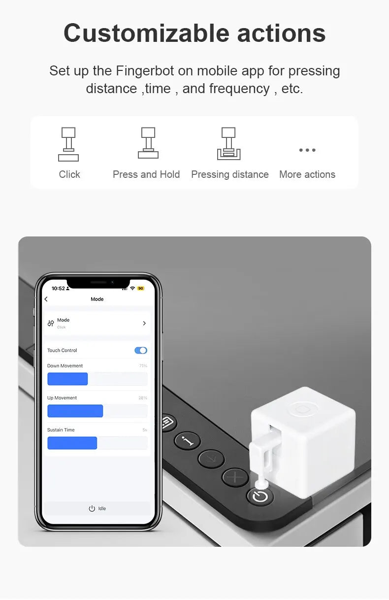 Tuya Zigbee / Bluetooth Fingerbot Plus Roboter-Tastendrücker-Schalter-Bot