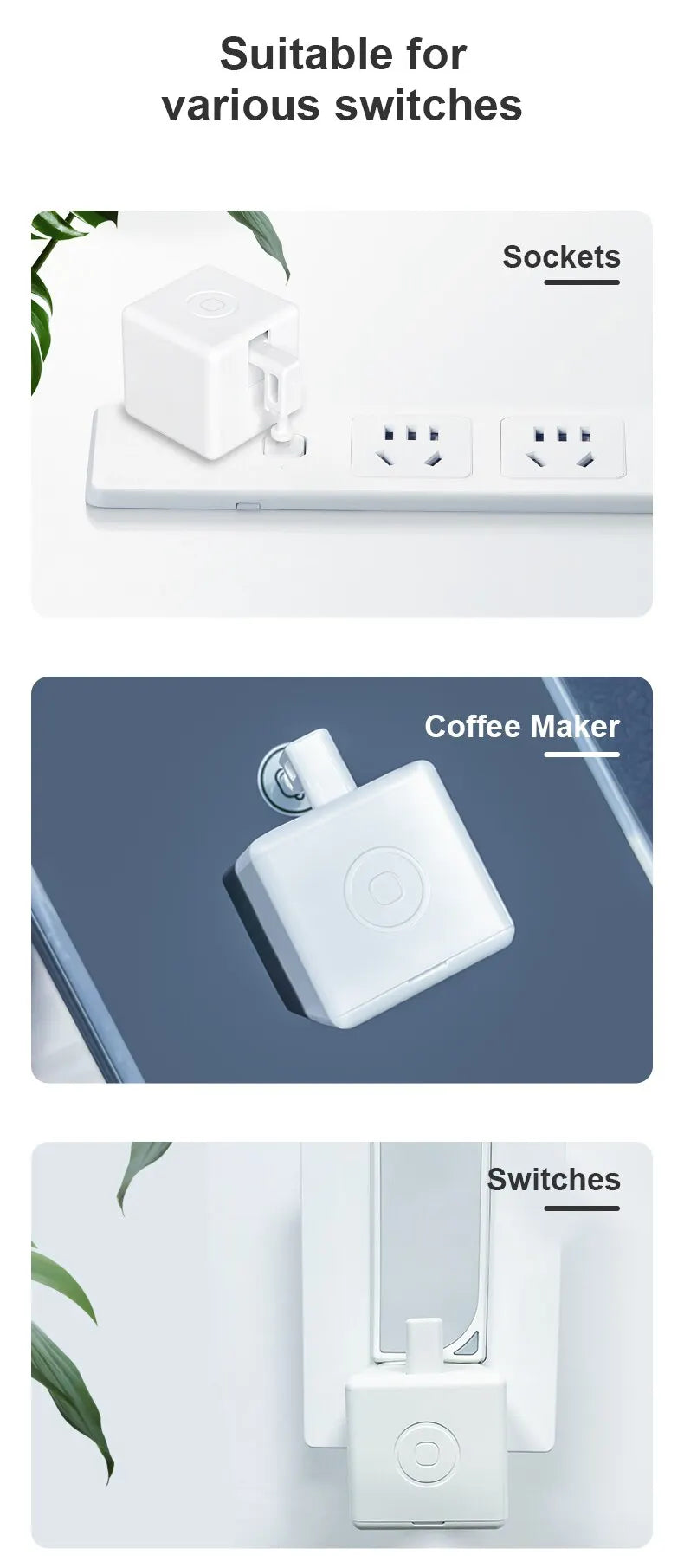 Tuya Zigbee / Bluetooth Fingerbot Plus Roboter-Tastendrücker-Schalter-Bot
