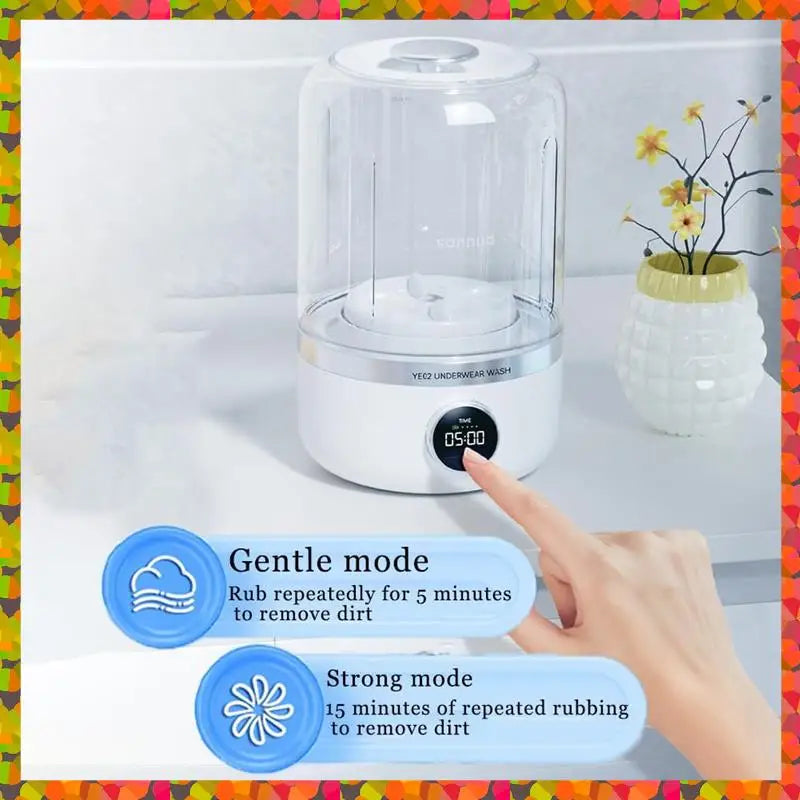 Förderung! Ye02 Unterwäschewaschmaschine, wiederaufladbare kabellose Mini-Waschmaschine, Wäschebecher für BH, Unterwäsche, Socken, Babykleidung