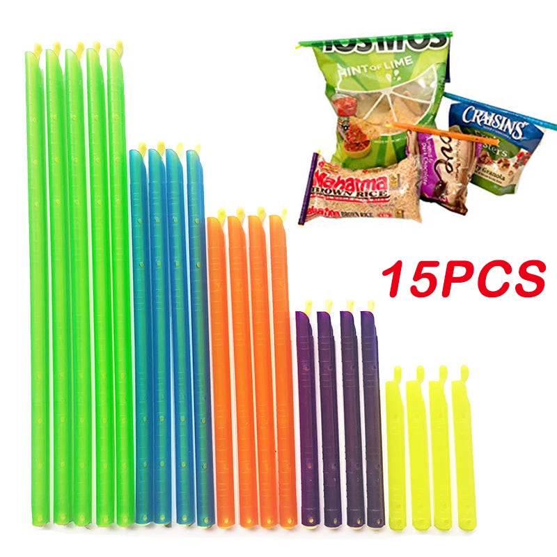 15/10-teiliges Set Beutelclips für Lebensmittel-Snack-Beutel