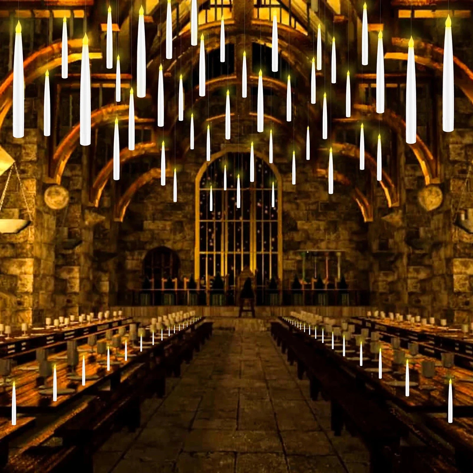 10–200 Stück schwimmende Kerzen mit Zauberstab, flackerndes warmes Licht, LED-flammenlose Kerzen, Stabkerzen für Weihnachten/Hochzeit/Party